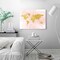 Gold Glitter Map by Peach &#x26; Gold  Gallery Wrapped Canvas - Americanflat